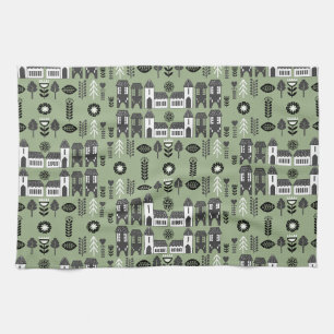 Sage Green Scandi Home Decor Tea Towel