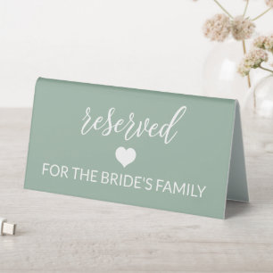 Sage Green Script Wedding Reserved