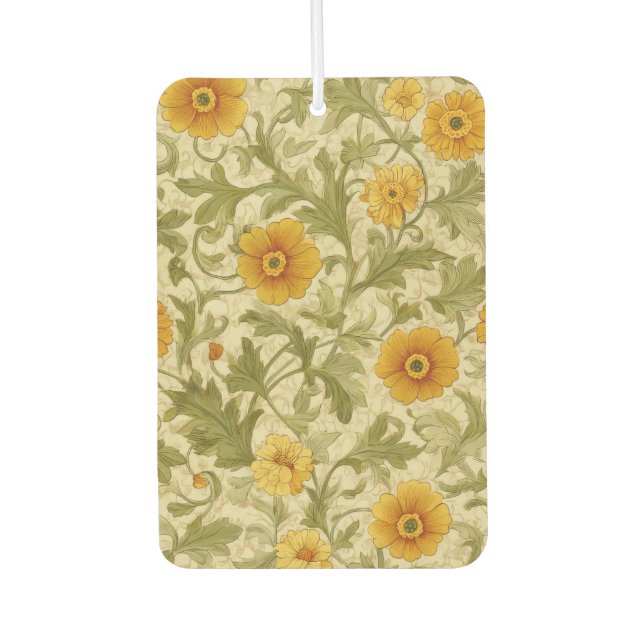Sage Green Seamless Pattern Car Air Freshener (Front)