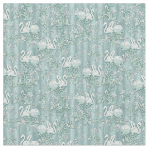 Sage Green Silk Drapes - Flamingos Fabric
