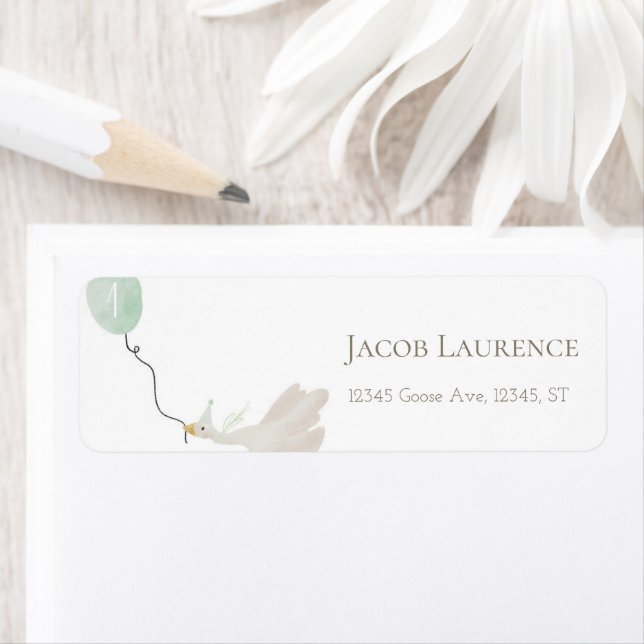 Sage Green Silly Goose Address Label (Insitu)