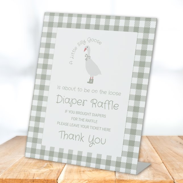 Sage Green Silly Goose Diaper Raffle Sign (Creator Uploaded)