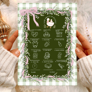 Sage Green Silly Goose Price is Right Baby Game