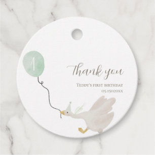 Sage Green Silly Goose Round Favour Tag