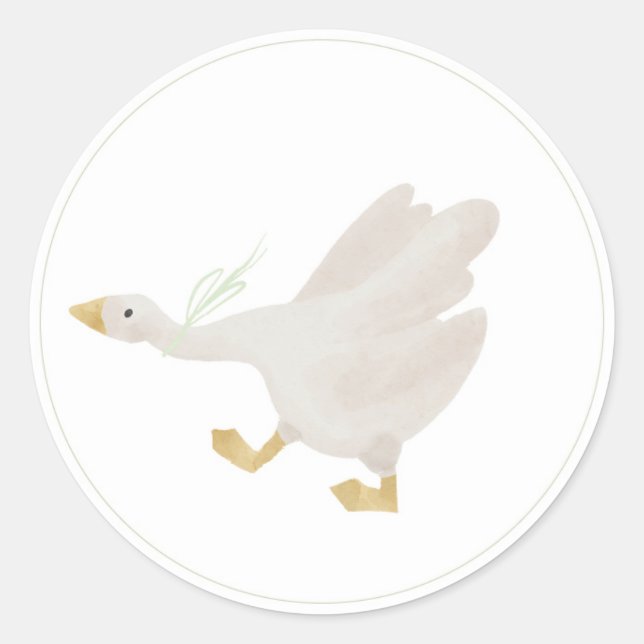 Sage Green Silly Goose Sticker (Front)