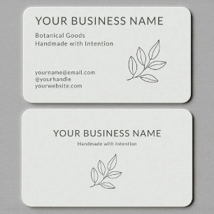 Sage Green Simple Botanical Business Card