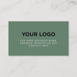 Sage Green   Simple Company Logo Business Card