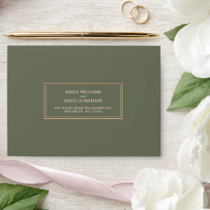 Sage Green Simple Elegant Envelope