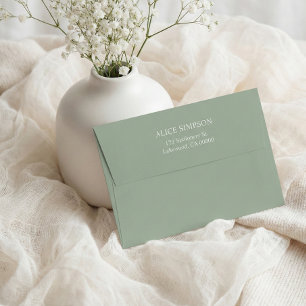Sage Green Simple Elegant Envelope