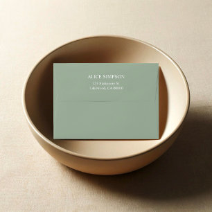 Sage Green Simple Elegant Envelope