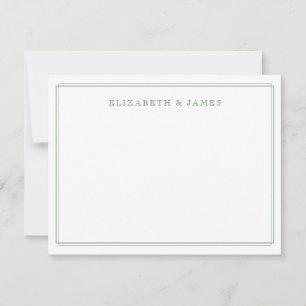 Sage Green Simple Elegant Vintage Personalised Card