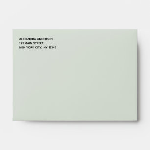 Sage Green Simple Minimalist Coloured Envelope