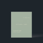 Sage Green Simple Modern Wedding Program<br><div class="desc">Modern style wedding program featuring a simple yet elegant design.</div>
