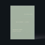 Sage Green Simple Modern Wedding Programme<br><div class="desc">Modern style wedding program featuring a simple yet elegant design.</div>