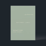 Sage Green Simple Modern Wedding Programme<br><div class="desc">Modern style wedding program featuring a simple yet elegant design.</div>
