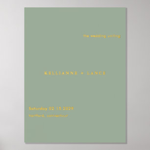 Sage Green Simple Modern Wedding Welcome Sign