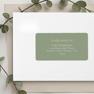 Sage Green   Simple Wedding Address Label
