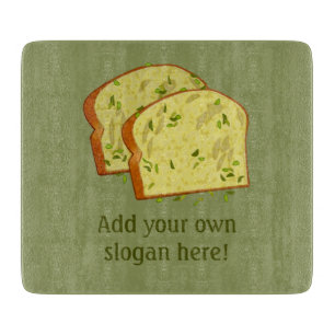 Sage Green Sliced Garlic Bread Pieces - Own Slogan Cutting Board