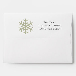 Sage Green Snowflake Custom Envelope