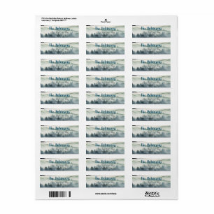 Sage Green Snowy Holiday Forest Landscape