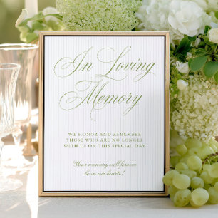 Sage Green & Soft Blue In Loving Memory Sign