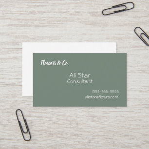 Sage Green Solid Business Cards