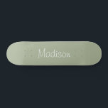 Sage Green Solid Color Personalized Skateboard<br><div class="desc">Sage Green Solid Color. Minimalist aesthetic. Trendy color. Can be personalized.</div>