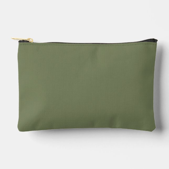 Sage Green Solid Colour Accessory Pouch (Front)