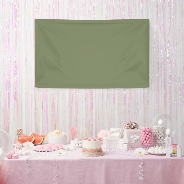Sage Green Solid Colour Banner (Party)