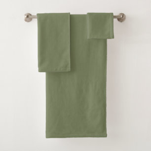 Sage Green Solid Colour Bath Towel Set