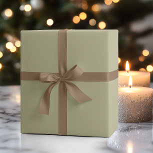 Sage Green Solid Colour   Classic   Elegant Wrapping Paper