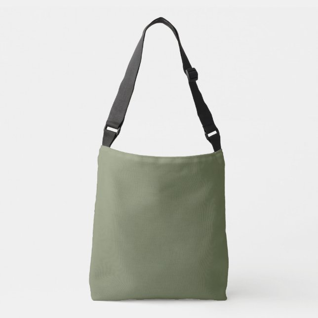 Sage Green Solid Colour Crossbody Bag (Front)