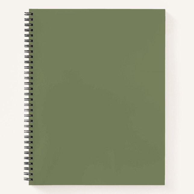 Sage Green Solid Colour Notebook (Front)