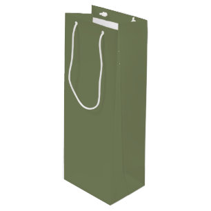 Sage Green Solid Colour Wine Gift Bag