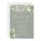 Sage Green String Lights Floral QR Code Wedding