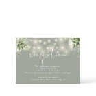 Sage Green String Lights Floral Wedding Reception