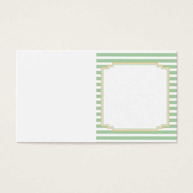 Sage Green Stripe Bi-Fold Tag (Front)