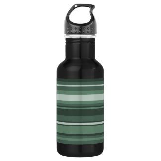 Sage green stripes 532 ml water bottle