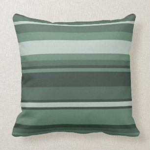 Sage green stripes cushion