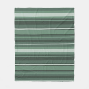 Sage green stripes fleece blanket