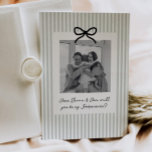 Sage Green Stripes Godparents Proposal Invitation<br><div class="desc">Looking for a sweet and meaningful way to ask loved ones to be your baby's Godparents? This card design is the perfect way to pop the question! Whether you're asking a family member or close friends, this template helps you create a heartfelt moment that they'll treasure forever. This design features...</div>