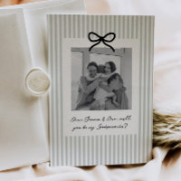 Sage Green Stripes Godparents Proposal