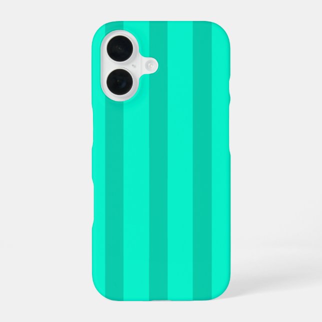 Sage Green Stripes  iPhone 16 Case (Back)