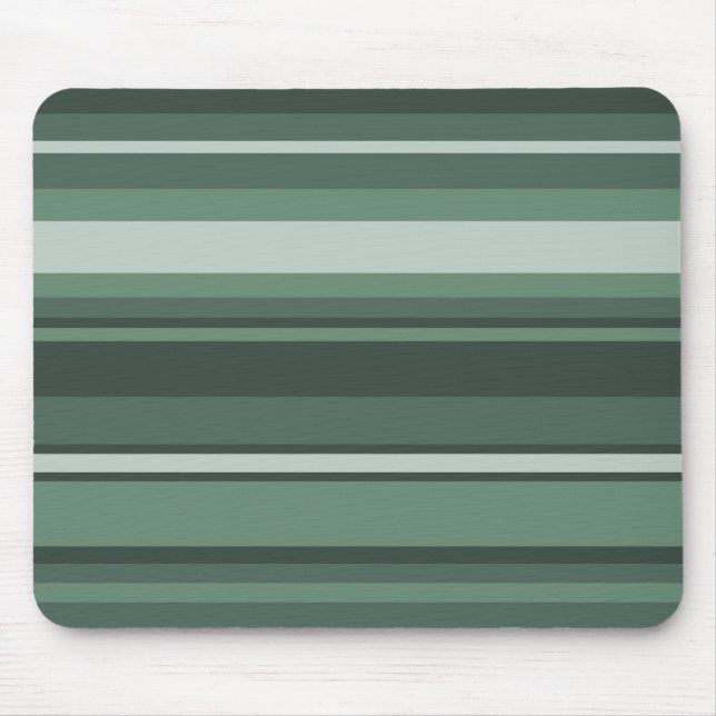 Sage green stripes mouse mat (Front)