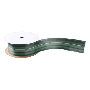 Sage green stripes satin ribbon