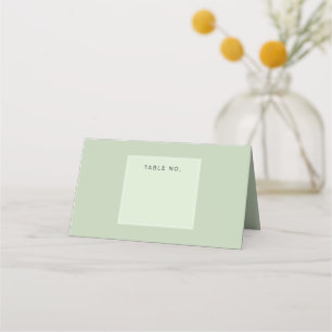 Sage Green Table Number Minimal Place Card