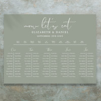 Sage Green Table Plan Wedding Seating Chart
