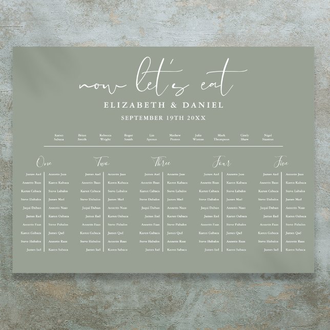 Sage Green Table Plan Wedding Seating Chart (Sage Green Table Plan Wedding Seating Chart)