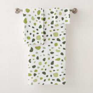 Sage green terracotta bath towel set