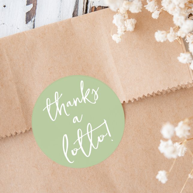 Sage Green Thanks a Lotto Sticker (Creator Uploaded)